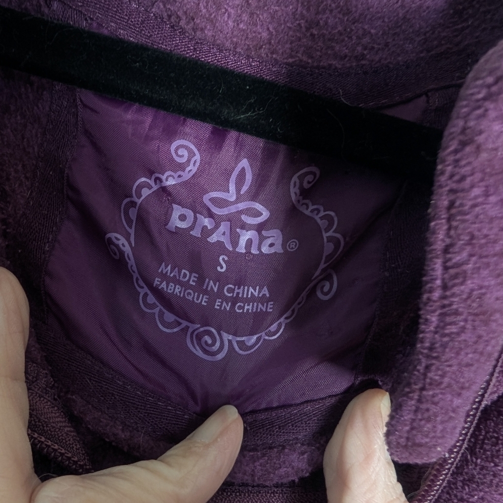 prAna Drea Fleece Jacket Women's Purple Size Small - Picture 9 of 10